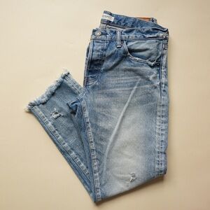 “Moussy Vintage” Frayed Hem Distressed Button Fly Jeans - Size 29